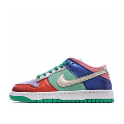 Nike Dunk Low Sunset PulseSB Sneakers Blue Pink Silver Green Red