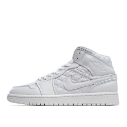 Wmns Air Jordan 1 Mid SE 'White Quilted'