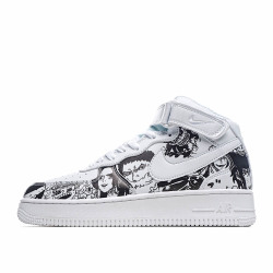 Nike Air Force 1 High 07 Black & White Mid-Top Sneakers