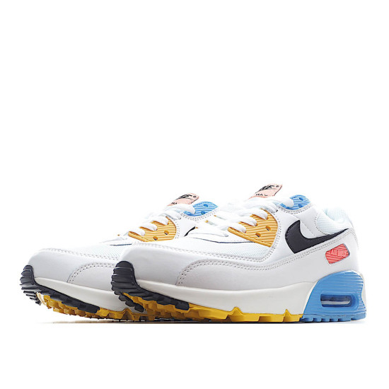 Nike Air Max 90 "Solar Flare" White, Blue and Yellow