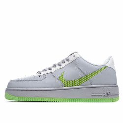 Nike Air Force 1 Low Grey-Green Drop Hook Low-Top Sneakers
