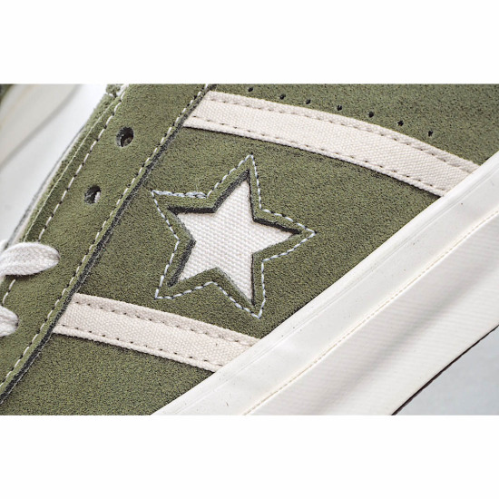 CONVERSE jack star STARBARS SUEDE olive green canvas shoes