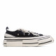xVESSEL GOP Low Canvas Vulcanized Sneakers "Black, Beige and White Tassel" F19X001