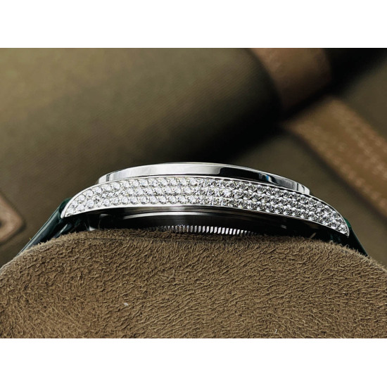  Rolex crocodile strap watch Diameter: 40 mm