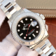 YACHT MASTER 1 PURE SILVER ( BLACK DIAL ) STAINLESS STEEL 40MM M126622