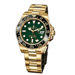 Rolex GMT-Master II Yellow Gold Automatic Green Dial Men's Watch 116718-LN-78208