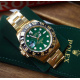 Rolex GMT-Master II Yellow Gold Automatic Green Dial Men's Watch 116718-LN-78208