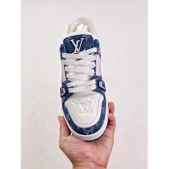 Virgil Abloh Louis Vuitton Low Denim Trainer Sneaker