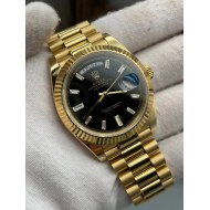 Rolex Day-Date 228238 Gain Weight Black Crystal Dial Yellow Gold President Bracelet 3255 Movement