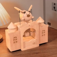 Castle Flying Pig/Rechargeable Healing Ornament with Music Box