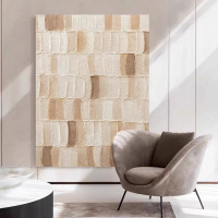 Hand-painted oil painting, log style three-dimensional living room decoration painting, high-end texture sandstone entrance hall restaurant hanging painting