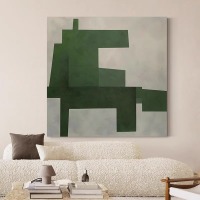 Wabi-sabi style hand-painted living room oil painting geometric decorative painting modern simple texture wall dining room bedroom abstract hanging painting