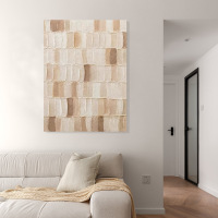 Hand-painted oil painting, log style three-dimensional living room decoration painting, high-end texture sandstone entrance hall restaurant hanging painting