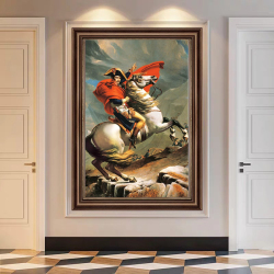 Hand-painted oil paintings hanging paintings living room decoration paintings villa corridor Napoleon character hanging paintings