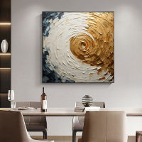 Hand-painted oil painting abstract high-end modern minimalist living room decoration painting restaurant square abstract texture painting hanging painting