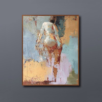 Abstract oil painting fashionable girl decorative painting hotel hanging painting