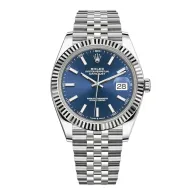 Rolex Datejust 41mm Oystersteel and white gold Bright Blue Dial 126334-0002