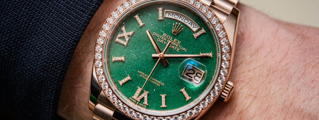 Hands-On: Rolex Day-Date 36 Green Aventurine And Turquoise Stone Dial Watches