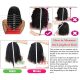 Transparent Lace Frontal Wigs Natural Black Hair Wigs for Black Glueless Human  A56489