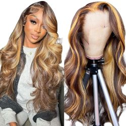 Transparent Lace Frontal Wigs Natural Black Hair Wigs for Black Glueless Human  A56483