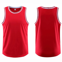 Red Summer Men Women Basketball Jersey Men Blank Basketball Uniforms Goal Throw Training Vest Athletic Sports Shirts Customizable