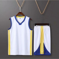 White Custom Basketball Jersey Set for Men Children Club College Basketball Team Jersey Sets Quick Drying Basketball Uniform Big Size