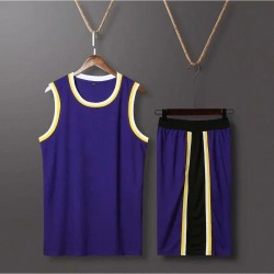 Purple Custom Basketball Jersey Set for Men Children Club College Basketball Team Jersey Sets Quick Drying Basketball Uniform Big Size