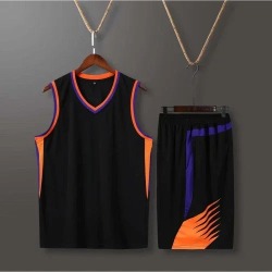 Black Custom Basketball Jersey Set for Men Children Club College Basketball Team Jersey Sets Quick Drying Basketball Uniform Big Size