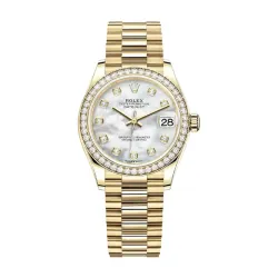 Rolex Datejust Mother Of Pearl Diamond Dial Yellow Gold 178288-0001 Replica