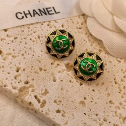  Chanel Round Diamond Mosaic Earrings