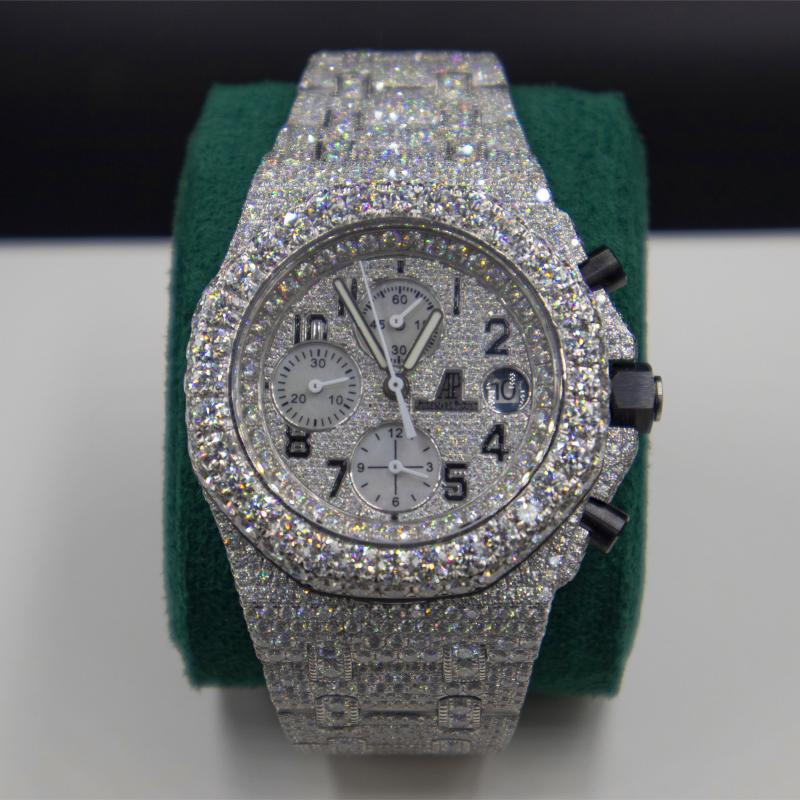 Iced out AP Watches #OEM #LAB #icedoutwatch #icedoutjewelry #diamondwatch #moissanitewatch #customwatch #luxurywatches #VVS #diamond #moissanite #icedout