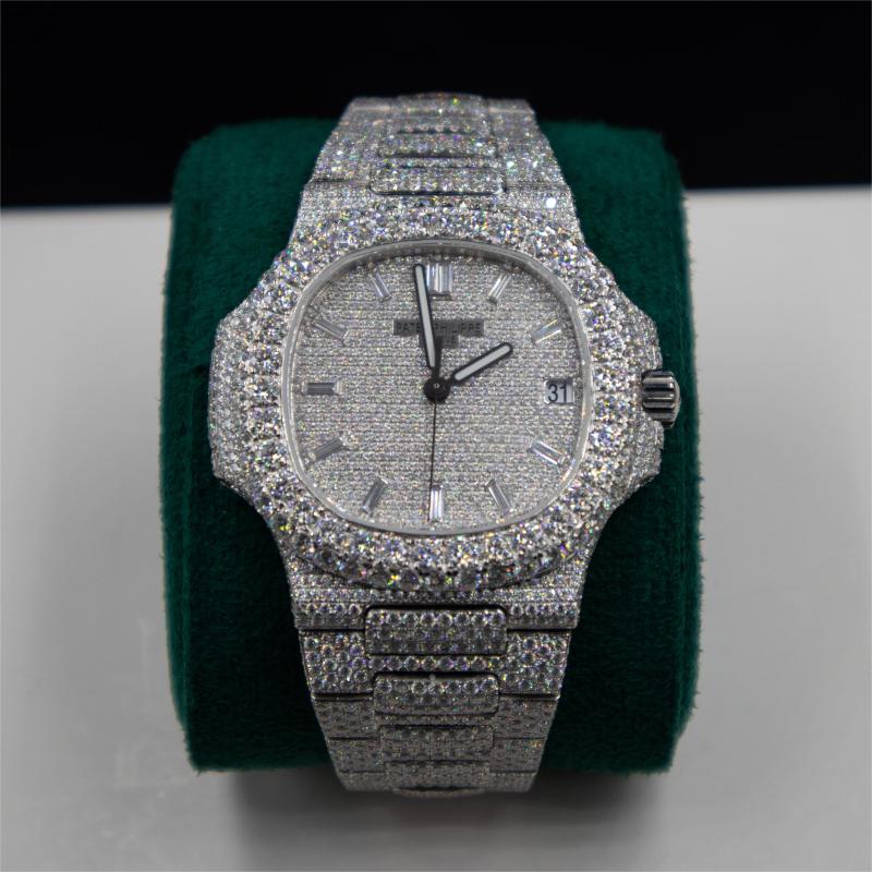 Iced out PP Watches #OEM #LAB #icedoutwatch #icedoutjewelry #diamondwatch #moissanitewatch #customwatch #luxurywatches #VVS #diamond #moissanite #icedout