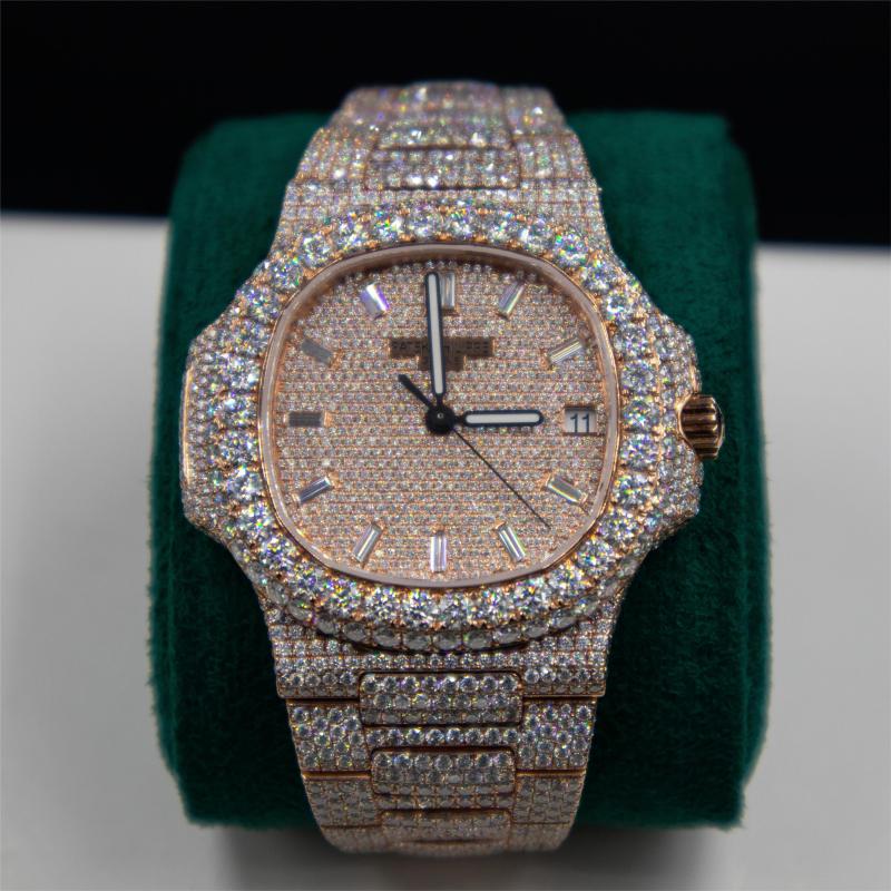 Iced out PP Watches #OEM #LAB #icedoutwatch #icedoutjewelry #diamondwatch #moissanitewatch #customwatch #luxurywatches #VVS #diamond #moissanite #icedout
