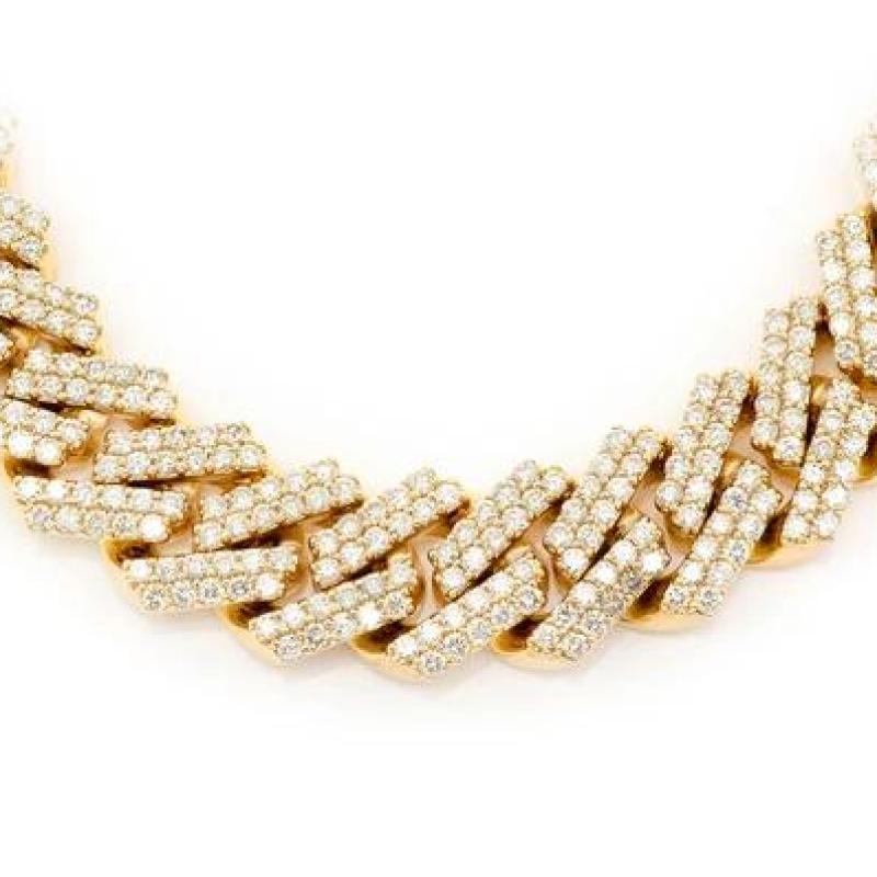 14MM Raised Miami Cuban Diamond Necklace 
