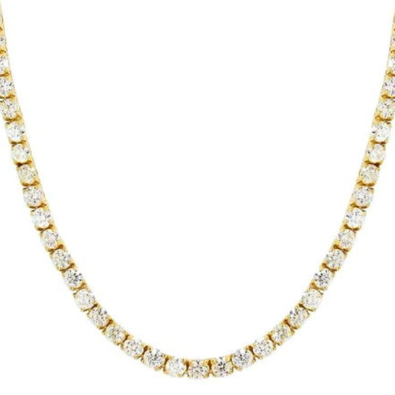 ICED OUT CHAIN TENNIS 5MM (18K GOLD PLATING)
