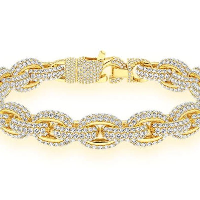 10MM Elongated Rolo Diamond Bracelet