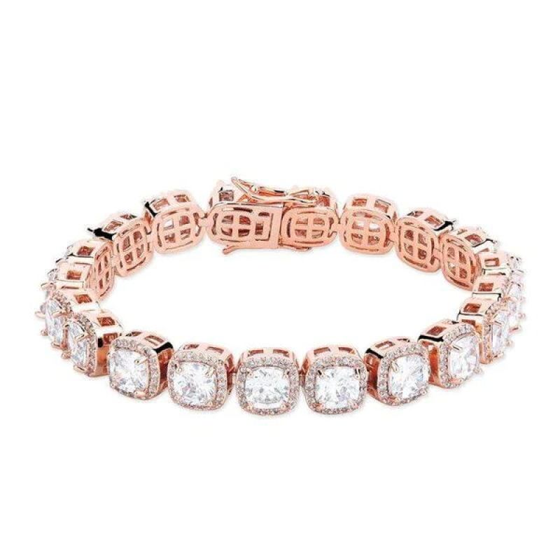 ICED OUT BRACELET CLUSTERED TENNIS