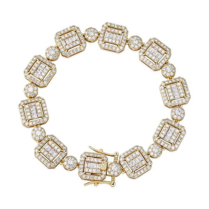 ICED OUT BRACELET 12MM PERSONALITY BAGUETTE