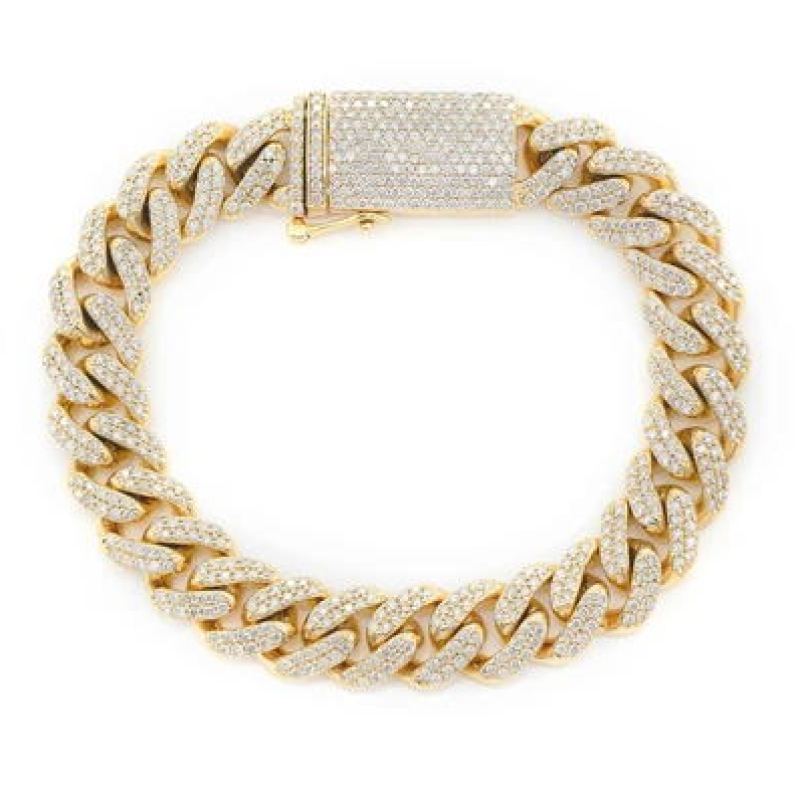 10MM Miami Cuban Link Diamond Bracelet