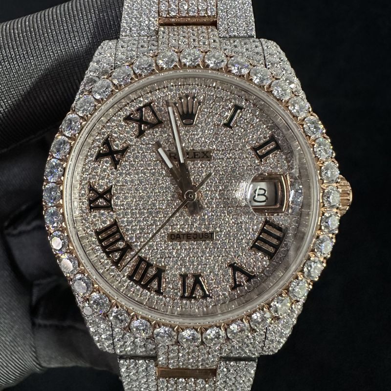 Iced out Rolex Watches #OEM #LAB #icedoutwatch #icedoutjewelry #diamondwatch #moissanitewatch #customwatch #luxurywatches #VVS #diamond #moissanite #icedout