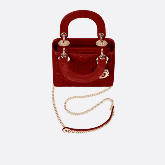 Cherry Red Patent Cannage Calfskin