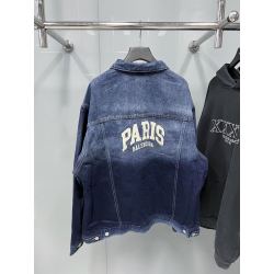 Balenciaga"PARIS"牛仔蓝外套