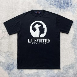 LV 黑白人像T恤