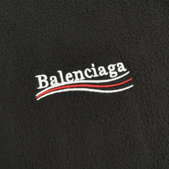 Balenciaga 可乐刺绣摇粒绒外套