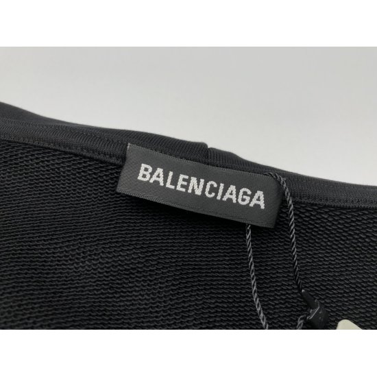 Balenciaga黑色人像印花帽衫