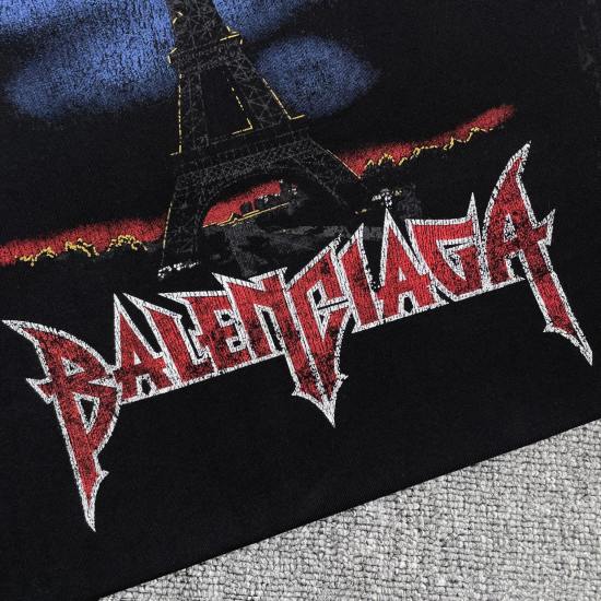 Balenciaga反转铁塔长袖/做旧黑