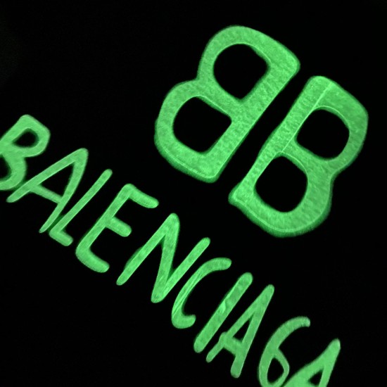 Balenciaga 夜光BB短袖黑色