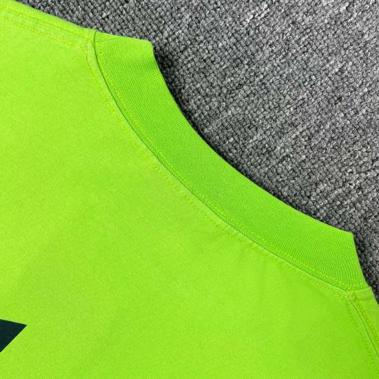 Balenciaga 重叠logo短袖/荧光绿