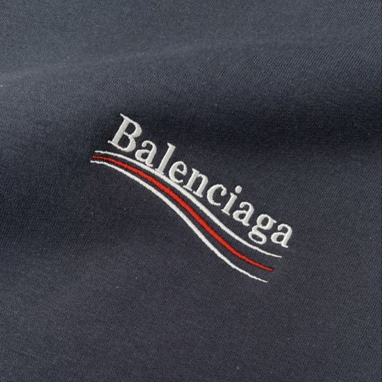 Balenciaga可乐刺绣加绒帽衫