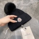 Moncler 羊毛编织保暖针织帽
